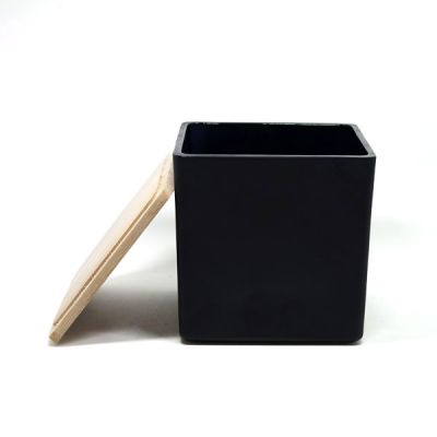  classic color sprayed matte black glass candle tumbler with lids