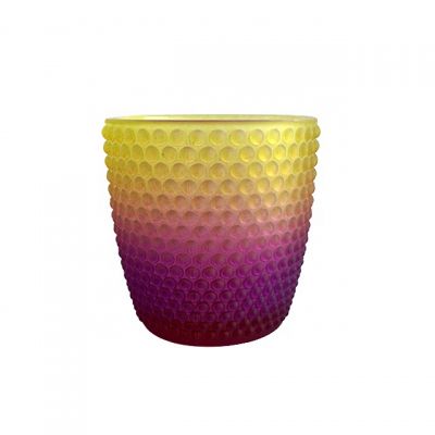 matte gradient empty glass candle jar