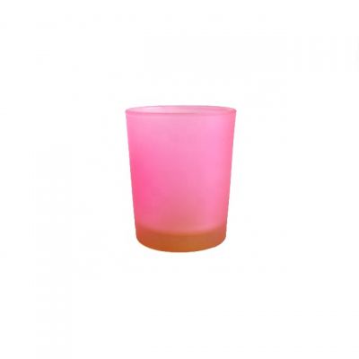 Wholesale colorful glass candle jar new frosted color candle making holders 90ml 