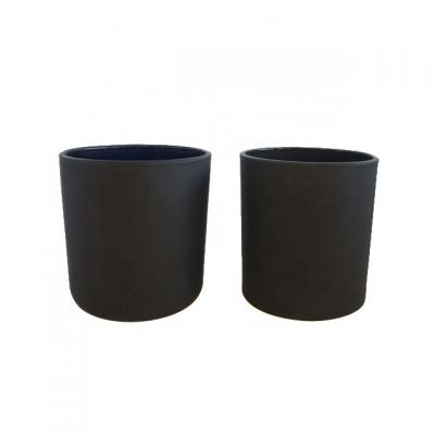 Wedding birthday home decor Use hot sale 250ml black candle jars