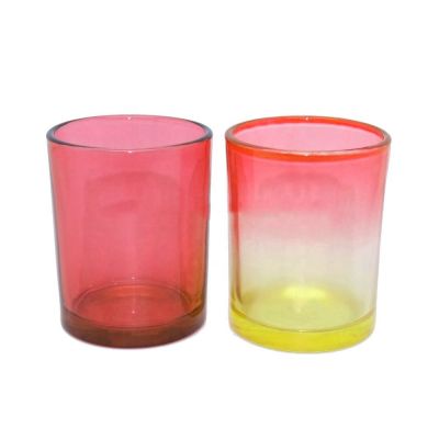 340ml iridescent glass votive candle holders translucent Christmas candle jars