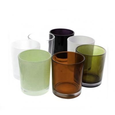 Stocked feature promotion 10oz black white clear red green various color candle jars