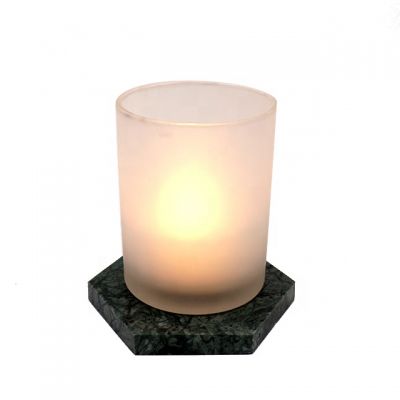2019 popular flat bottom frosted Candle Jar