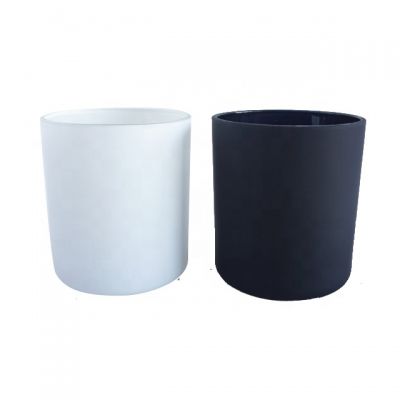 wholesale 13oz 395ml matte black white empty votive candle holders