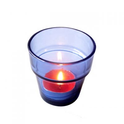 empty green amber purple red egg shaped glass candle making holder and jar 