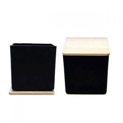 various clear and colored square glass candle holder