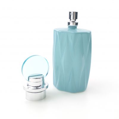 Manufacturers Supply 100ml Square Transparent Spray Crystal Glass Perfume Bottle 