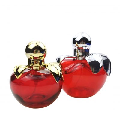 75ml High quality creative perfume glass bottle red apple perfume bottle 