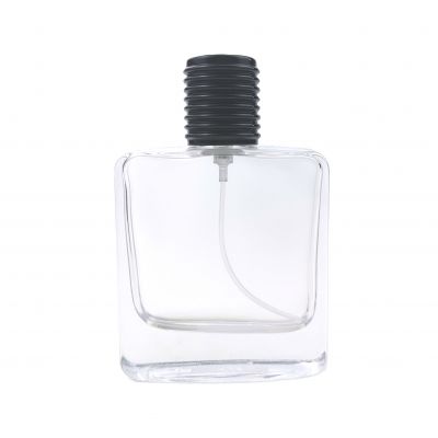 clear square glass perfume bottle 