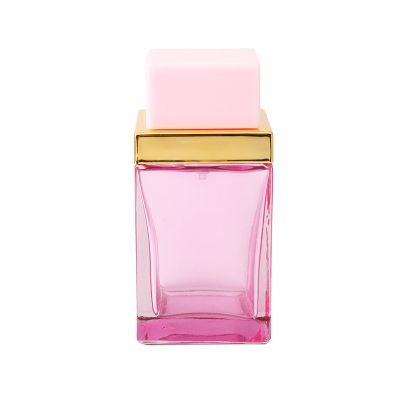 100ml Square Multiple colors transparent glass perfume bottle