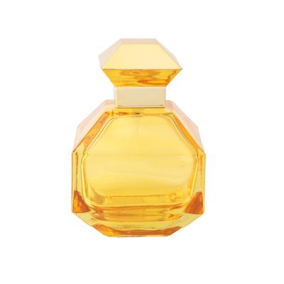 100ml Gold octagonal thick-bottom glass perfume bottle