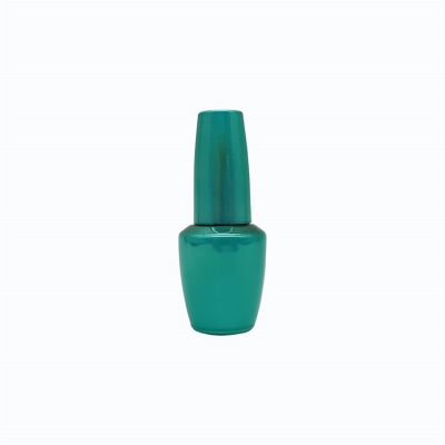 Customized Wholesale Round 15ml Empty Glass Bottle Green Uv Gel Nail Polish Bottle