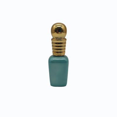 Custom 15ml Latest Design Green Glass Empty Nail Cuticle Oil Bottle With Cap For Cosmetic Packaging
