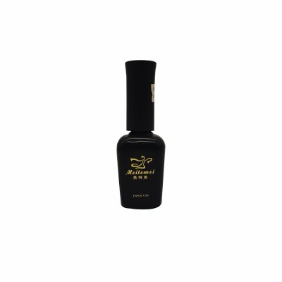 Custom Made 15 Ml Empty Matt Black Glass Bottle Nail Polish Bottles With Brush