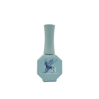 15ml light green/blue nail polish glass bottle empty with brush