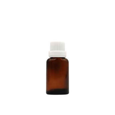 10ml Amber Transparent Perfume Glass Essential Oil Bottle With White Screw Cap Dropper And Inner Stopper
