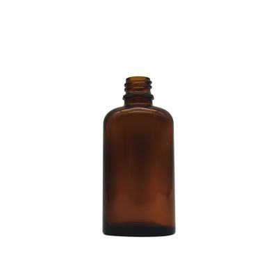50ml Flat Amber Frosted Glass Essential Oil Bottle Pump Lotion Bottle Essential Oil Dropper Bottle