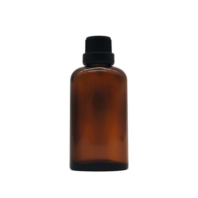 Top Quality 50ml Flat Shoulder Essential Oil Dropper Empty Amber Glass Bottles With Childproof Cap