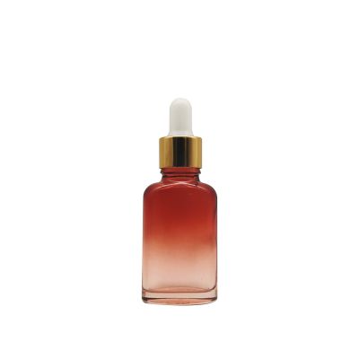 new flat 20ml dark red glass essential oil bottle with dropper cap for E liquid