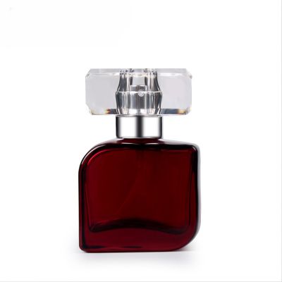 Customized 30ml personalized Red spray glass empty bottle