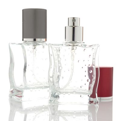 Wholesale 50ML square empty perfume bottles Spray portable glass bottle