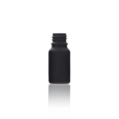 10ml essential oil black bottle forst round empty glass dropper bottle with Customized color lid 