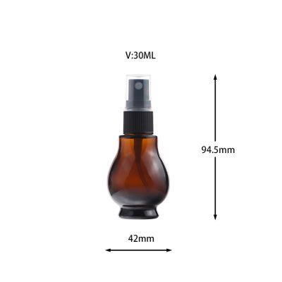 10ml/20ml/30ml Amber Single-Gourd Essential Oil Dropper Glass Bottle