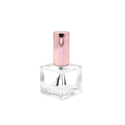 10ml transparent square gel nail polish with rose gold cap for gel nail polish