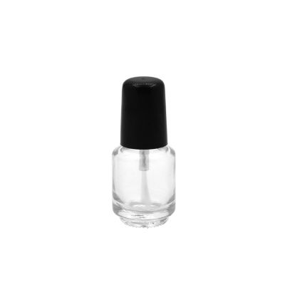 5ml clear round gel nail polish glass bottle with plastic cap for gel nail polish