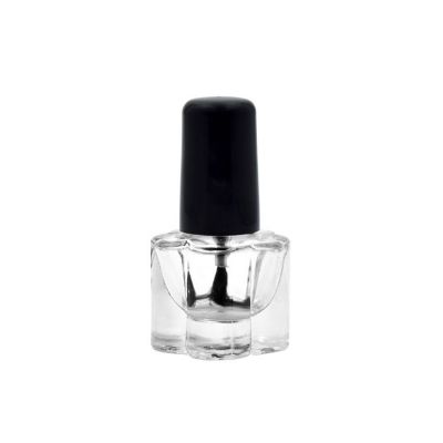 8ml petal shape transparent empty gel nail polish glass bottle for nail polish 