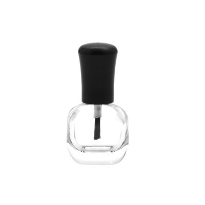 10ml transparent gel nail polish glass bottle with black plastic cap for gel nail polish 