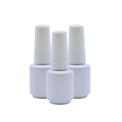 8ml cylinder gel polish bottles glass white coating bottle