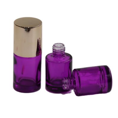 9ml purple round empty nail polish bottle