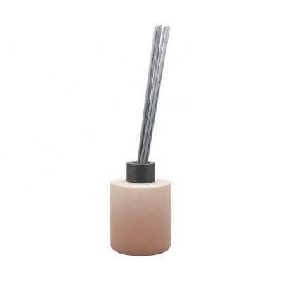 Round Shape Paint Empty Reed Diffuser Glass Bottle For Fragrance Oil 