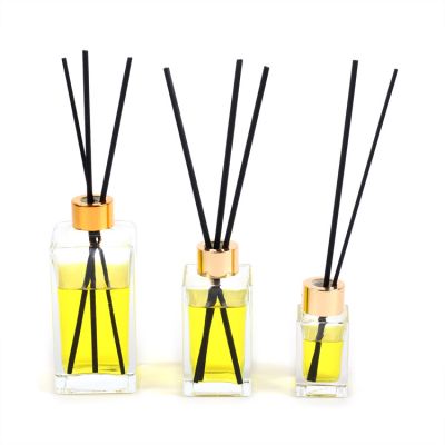 100ml 250ml empty clear luxury square decorative reed diffuser glass bottle