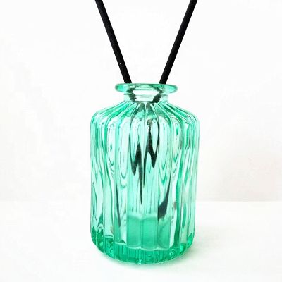 150ml Flower stripe shape reed diffuser bottles with golden dropper