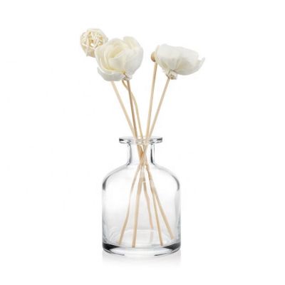 Clear 250ml round glass diffuser bottle manufacturer in China