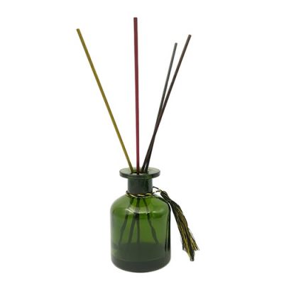 New 150ml Green Fragrance Diffuser Glass Aroma Freshener Bottles with Cork Stoppers