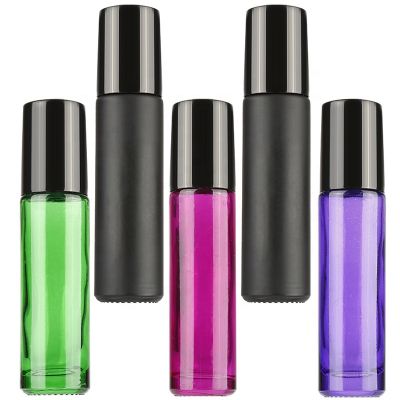 10ml Colorful Roller Ball Empty Perfume Roll on Ball Glass Bottles Essential Oil