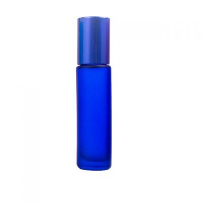 10ml Frosted Blue Glass Roller Rollerball Essential Oil Perfume Bottles