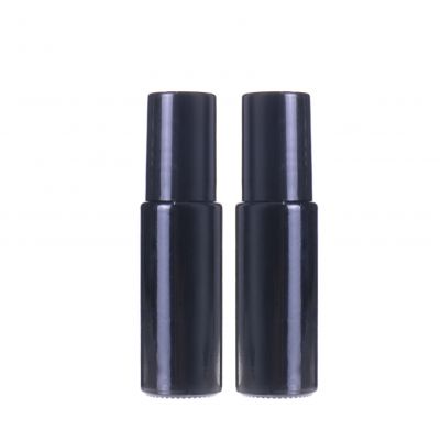 5ml 8ml 10ml 15ml round roller bottle matte black roll on attar bottle for essential oil