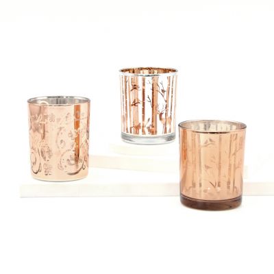 8 oz Candle Jar Rose Gold Candle Jar for Home Decor