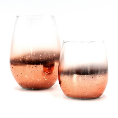 Extra Large Candle Container Rose Gold Glass Candle Jar 