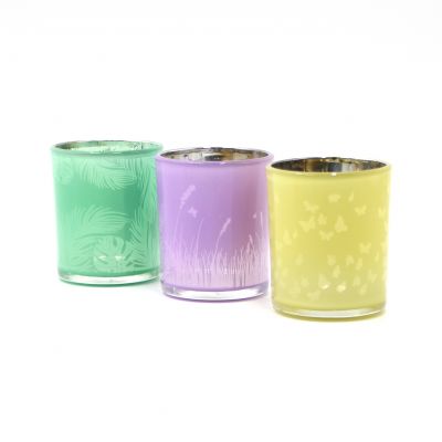 Fancy Pastel Candle Jar Creative Glass Candle Jar 