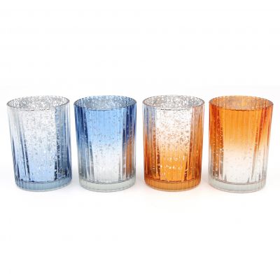 Metallic Candle Container Luxury Custom Glass Candle Jar