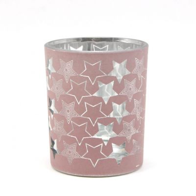 Pink Glass Candle Jars in Bulk Glass with Cheap Price