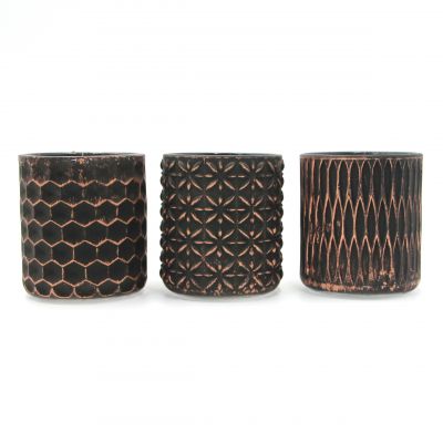 Matte Black Candle Container Black Glass Candle Jar