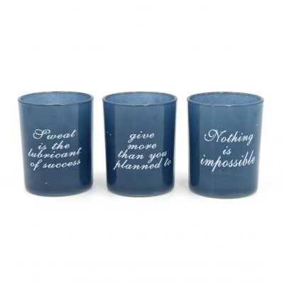 Scented Candle Jar 200ml Blue Candle Jar