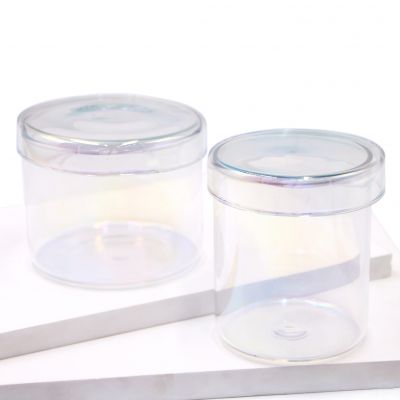 Empty Candle Container Transparent Candle Jar With Lid 