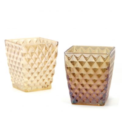 Transparent Square Candle Jar For Home Decoration